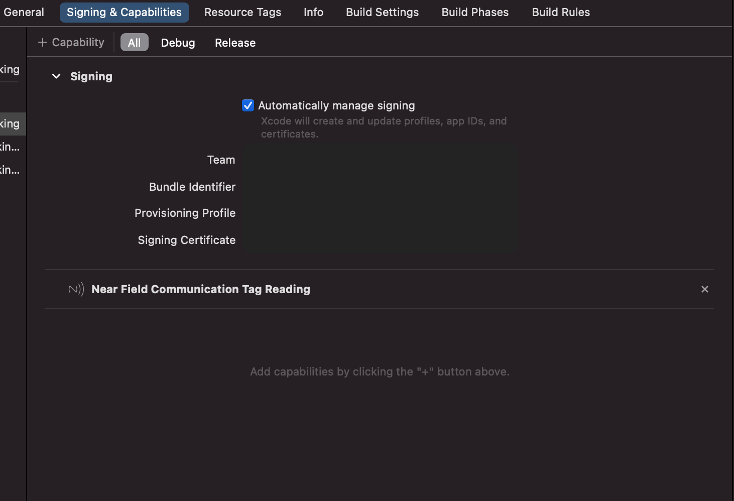 NFC capability
